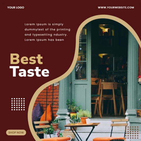 Best Taste Coffee Sale Instagram Post Design Template
