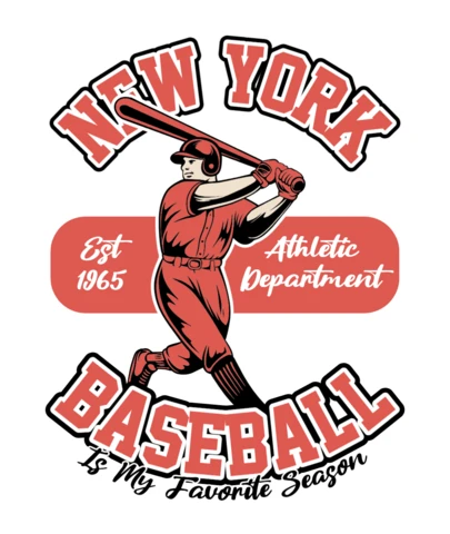 New York Baseball Athletic Legacy & Love for The Game Apparel Design Template