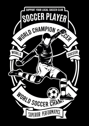 Modelo de design de camiseta do campeonato mundial de futebol