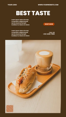 Best Taste Coffee Instagram Story Post Design Template