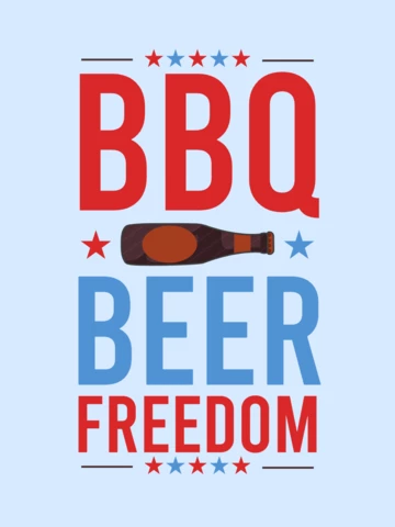 American Independence Day BBQ Beer Freedom T-Shirt Template Design
