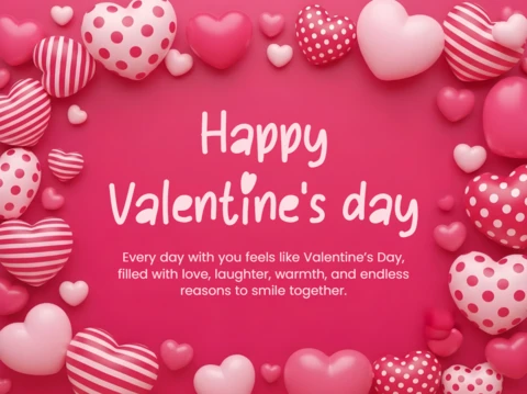 Plantilla de diseño de corazón para tarjetas de felicitación del Día de San Valentín