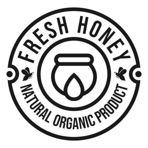 Fresh Natural Organic Honey Logo Design Template