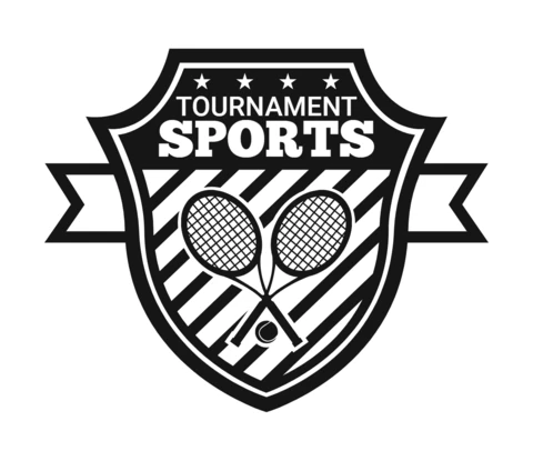 Ontwerpsjabloon tennistoernooi sportlogo