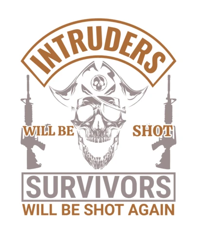 Edgy Skull and Gun Design Template for Bold Statements
