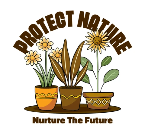 Protect Nature Nurture The Future Environmental Awareness T-Shirt Design Template