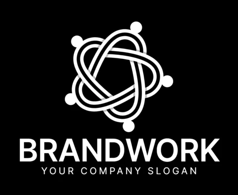 Modèle de conception de logo de forme abstraite moderne Brandwork