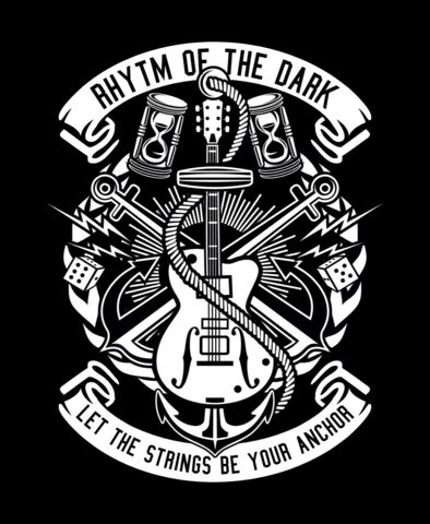 Szablon projektu koszulki „Rhythm of dark ocean”