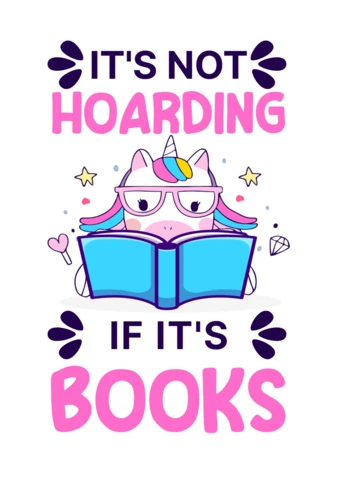 Unicorn Reading Book T-shirt Design Template