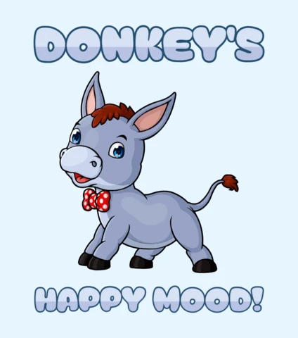Donkey's Happy Mood Design Template for Fun Kids Projects
