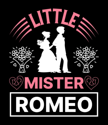 Little Mister Romeo Wedding Design Template – Romantic Silhouette Style