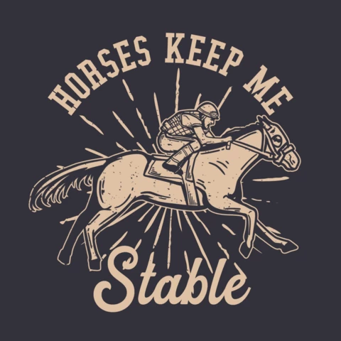 Modèle de conception de t-shirt vintage homme à cheval