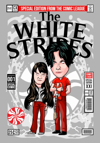 Modèle de conception d'affiche de personnage de dessin animé à rayures blanches