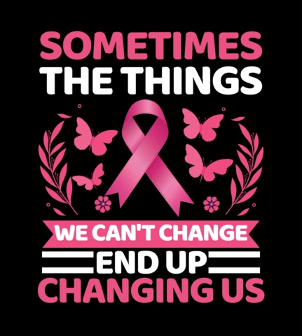 Breast Cancer Motivational T-shirt Design Template