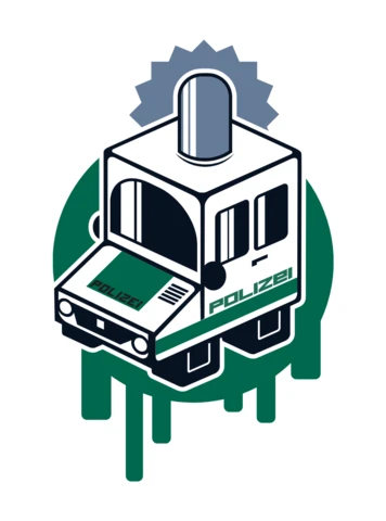 Polizei Car T-Shirt Design Template