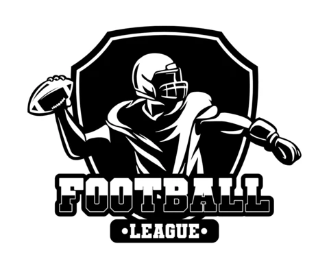 Modello di logo del campionato di football americano