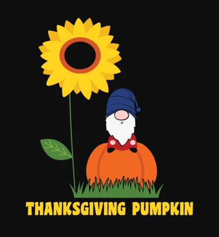 Cute Thanksgiving Gnome T-Shirt Design Template