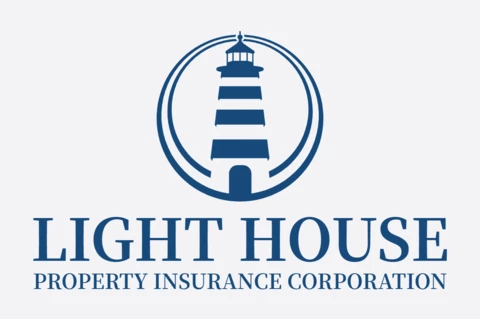 Lichthaus Logo Design Vorlage blau