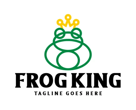 Frog King Logo Design Template