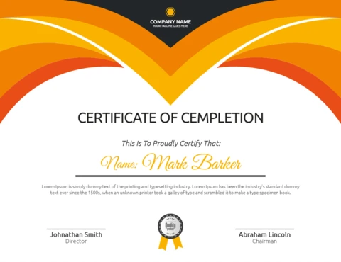 Abstract Modern Corporate Certificate Post Design Template