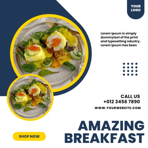 Distinctive Geometric Collage Social Media Post Design Template