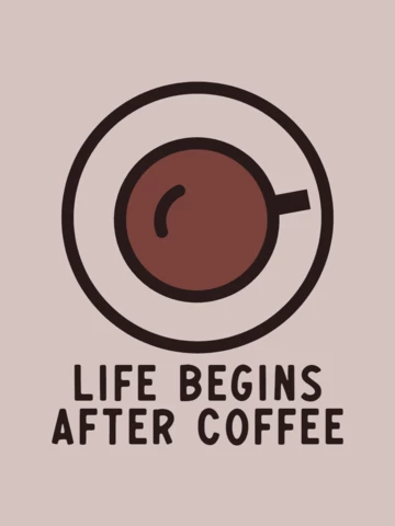 La vida empieza después del café diseño de plantilla de camiseta