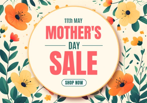 Floral Mother's Day Sale Template Design – Editable Spring Promotion