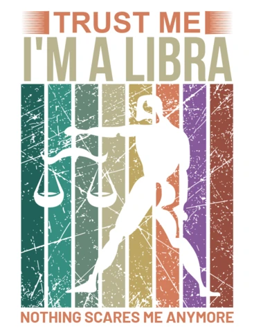 Retro Grunge Libra Design Template: Trust Me, I'm a Libra