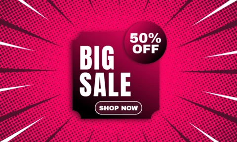 Grande vente de modèles de conception promotionnelle avec 50% de réduction