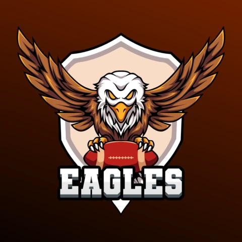 Eagles Bird Football Animal Mascot Team Sport Badge