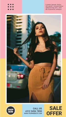 Sale Offer Fashion Instagram Story Post Design Template