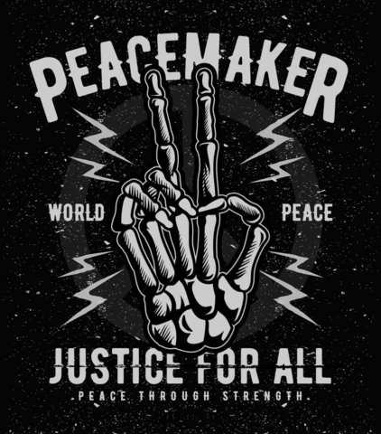 Plantilla de diseño de camiseta Peace maker