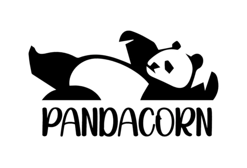 Panda Corn T-Shirt Design Template