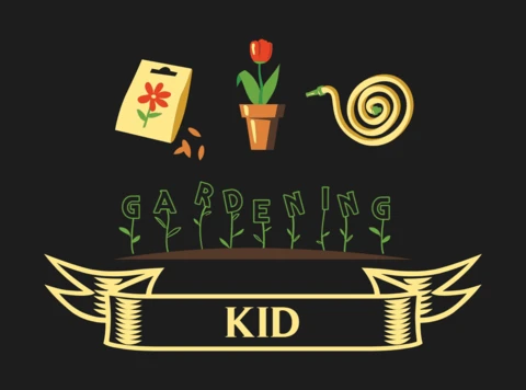 Modelo de design de camiseta de jardinagem para crianças