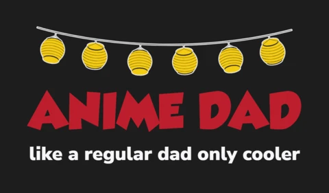 Anime Dad Is Cooler Funny Quote T-shirt Design