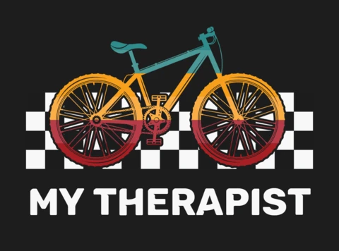 Modello di maglietta per la bicicletta del mio terapeuta