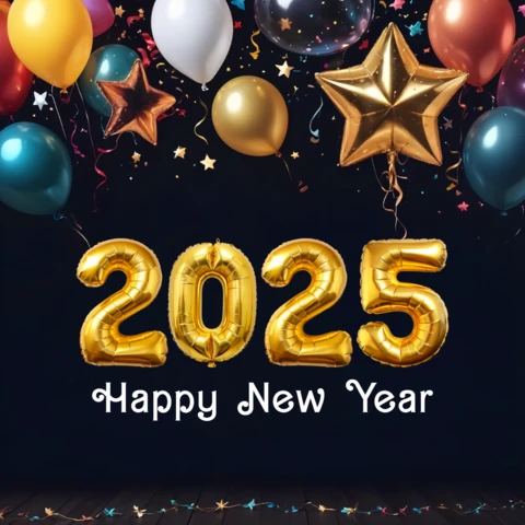 2025 célébration de la nouvelle année instagram post design template
