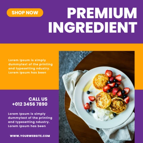 Striking Visual Restaurant Marketing Instagram Post Design Template