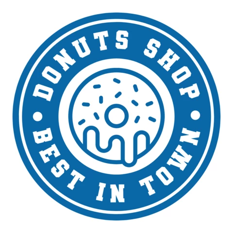 Modèle de logo pour une boutique de beignets