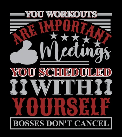 Motivational Fitness Quote Design Template for Personal Workout Scheduling