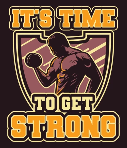 Man with Dumbbell Showing His Muscle Poster Design Template