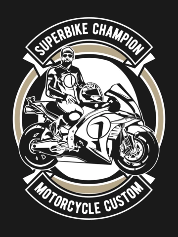 Motorcycle Custom T-Shirt Design Template