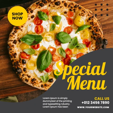 Impactful Ad Restaurant Instagram Story Post Design Template