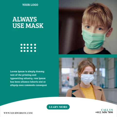 Medical Care Promotional Social Media Post Design Template
