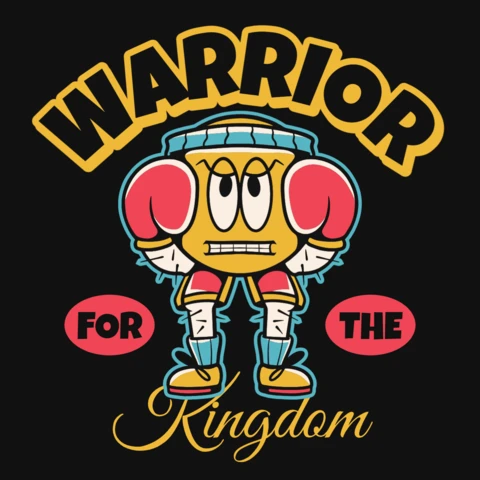Warrior Character Design Template for T-Shirt Printing