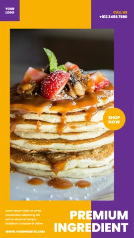 Purple And Orange Playful Instagram Story Post Design Template