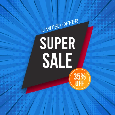 Super Sale Designvorlage - begrenztes Angebot mit 35% Rabatt