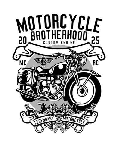 Modèle de t-shirt de la confrérie des motards
