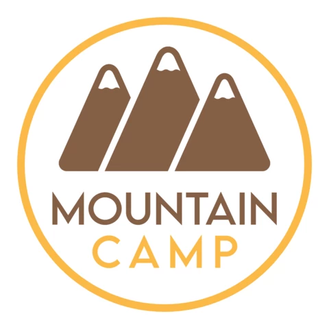 Mountain Camp Badge Template Design