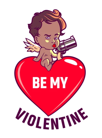 Violentine divertido diseño de camiseta parodia de San Valentín